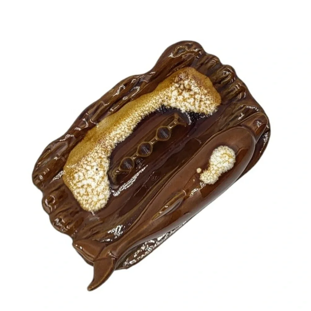 Vintage Sea World Ashtray Brown Ceramic Dolphin Souvenir Sunshine Imports‎ Dish